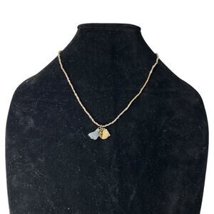 Me To We Boho Beaded Necklace with Gray Tassel & Charm Pendant